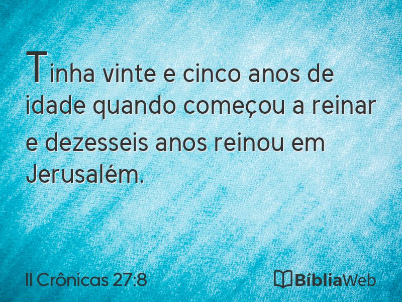 II Crônicas 27:8 em imagem para compartilhar