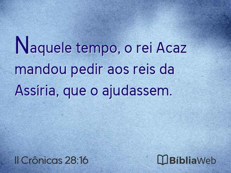 II Crônicas 28:16 em imagem para compartilhar