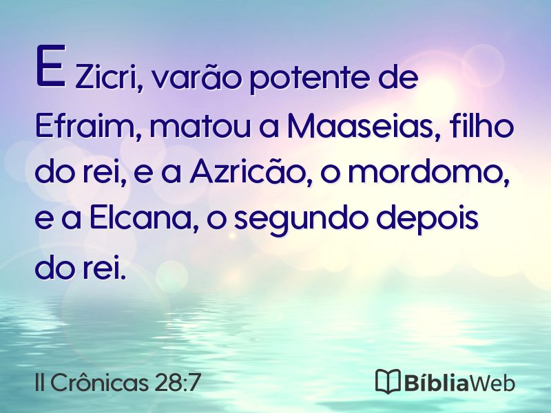 II Crônicas 28:7 em imagem para compartilhar