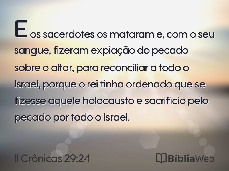 II Crônicas 29:24 em imagem para compartilhar