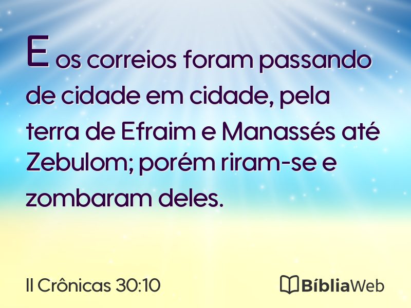II Crônicas 30:10 em imagem para compartilhar