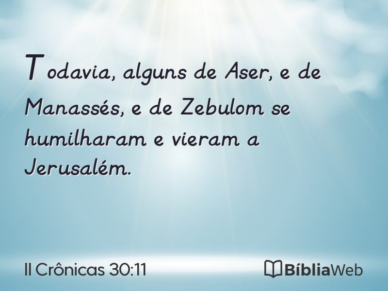 II Crônicas 30:11 em imagem para compartilhar