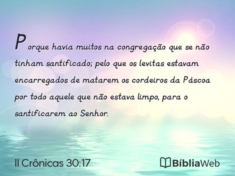 II Crônicas 30:17 em imagem para compartilhar