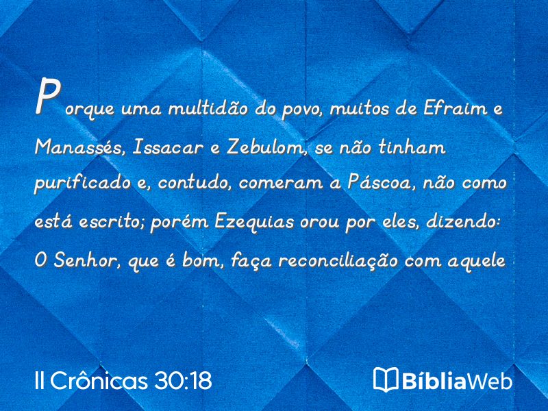 II Crônicas 30:18 em imagem para compartilhar