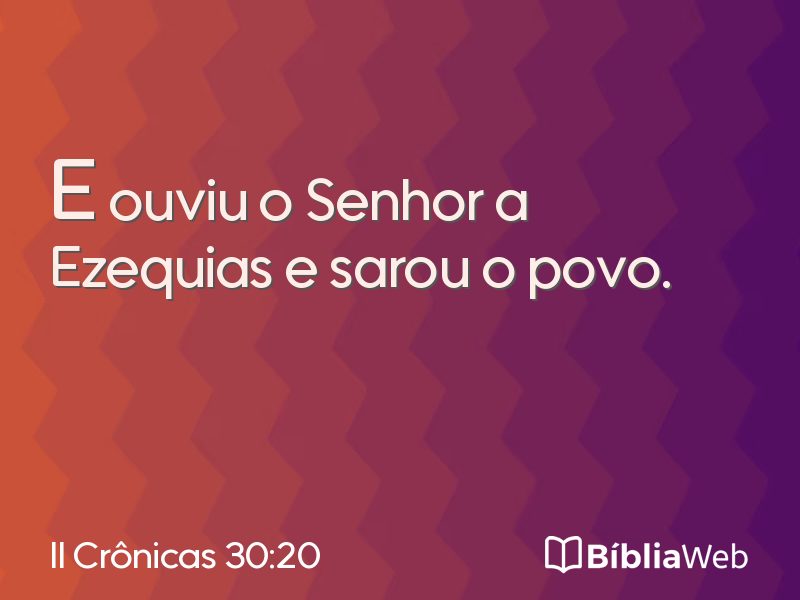 II Crônicas 30:20 em imagem para compartilhar