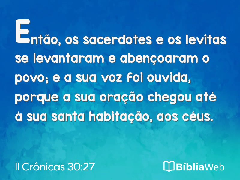 II Crônicas 30:27 em imagem para compartilhar