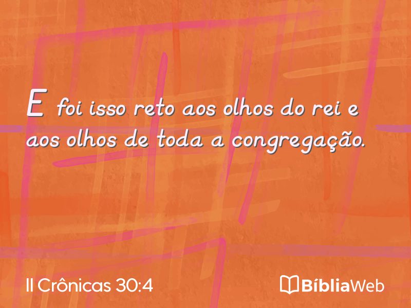 II Crônicas 30:4 em imagem para compartilhar