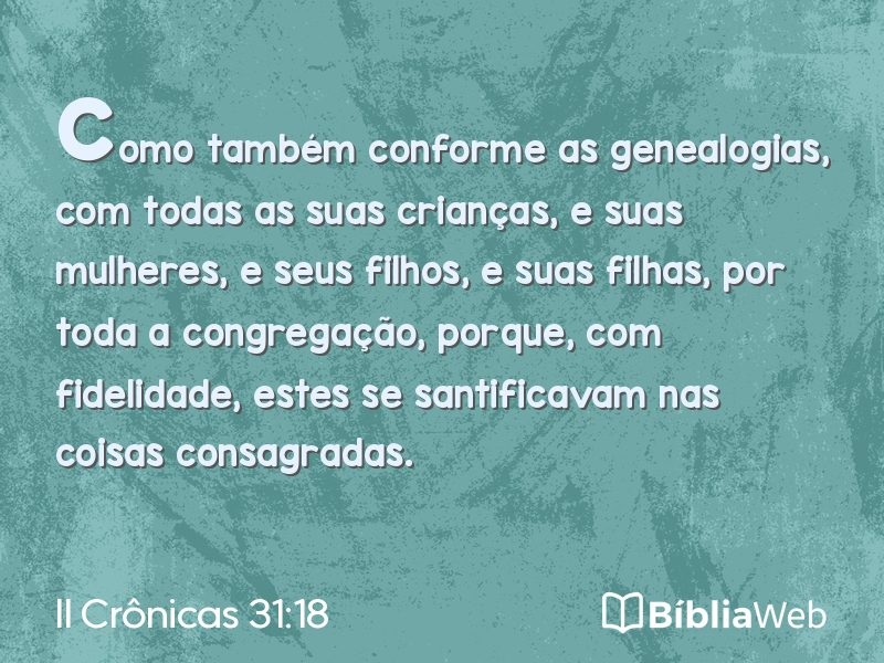 II Crônicas 31:18 em imagem para compartilhar