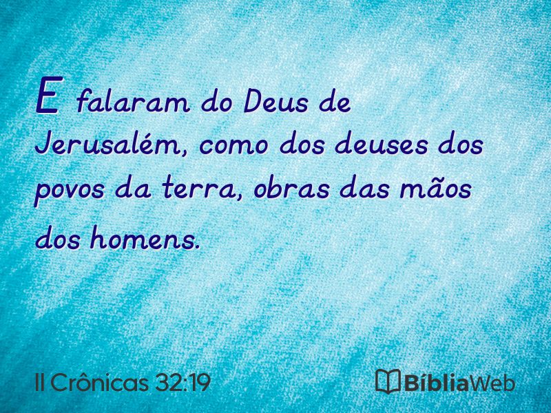 II Crônicas 32:19 em imagem para compartilhar