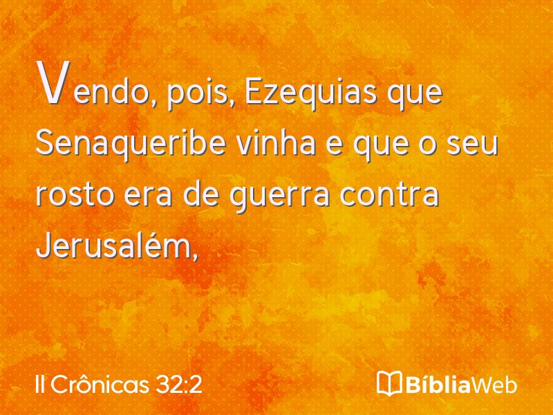 II Crônicas 32:2 em imagem para compartilhar