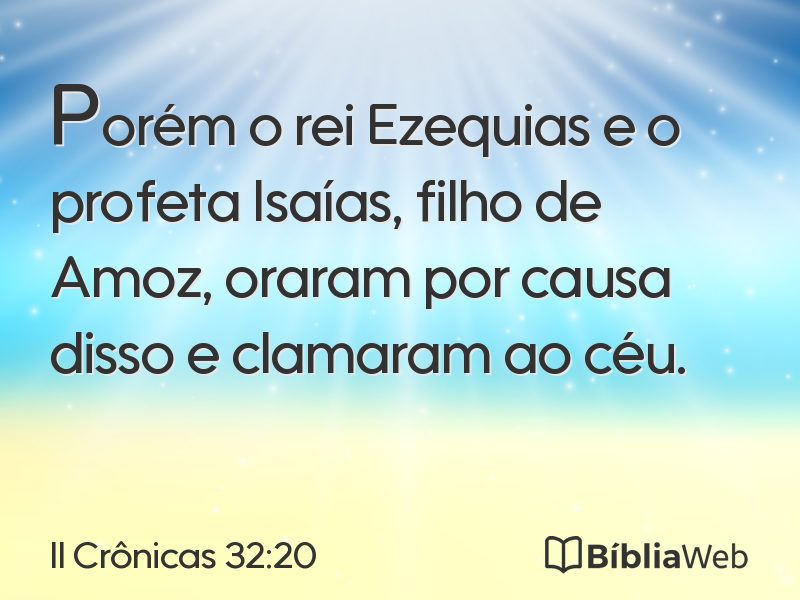 II Crônicas 32:20 em imagem para compartilhar