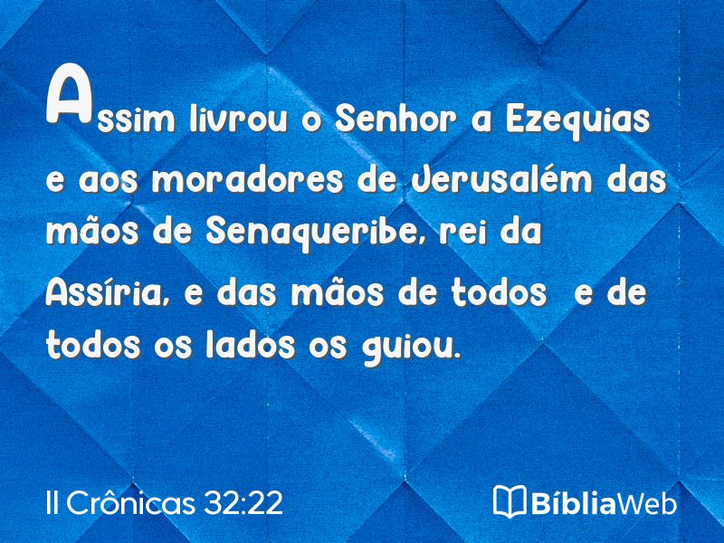 II Crônicas 32:22 em imagem para compartilhar