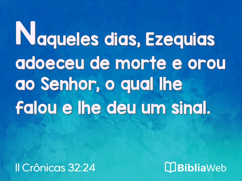 II Crônicas 32:24 em imagem para compartilhar