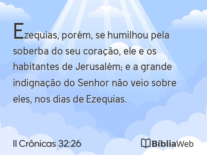 II Crônicas 32:26 em imagem para compartilhar