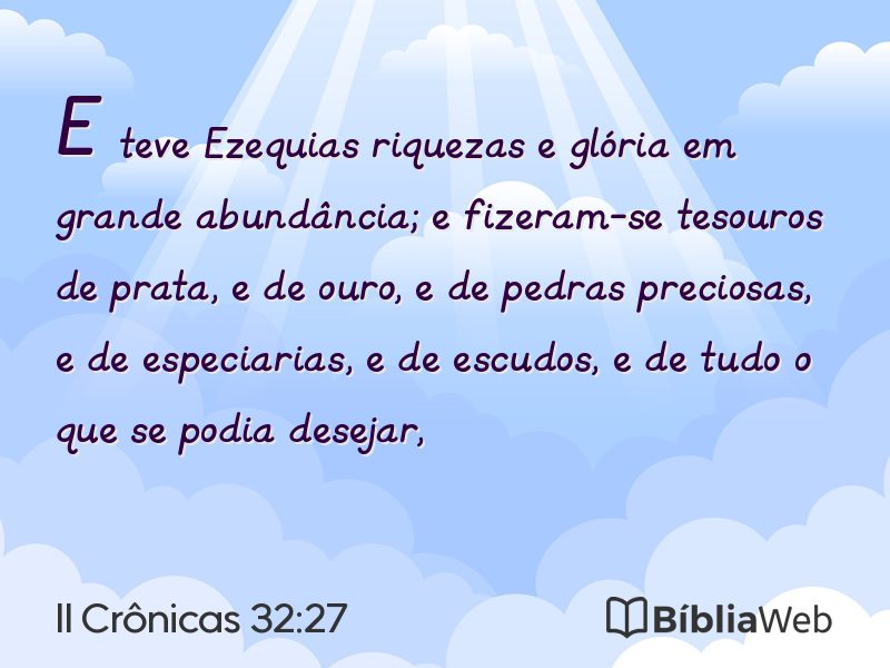 II Crônicas 32:27 em imagem para compartilhar