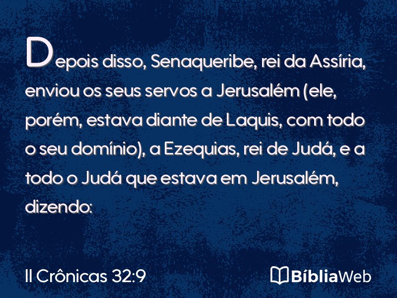 II Crônicas 32:9 em imagem para compartilhar