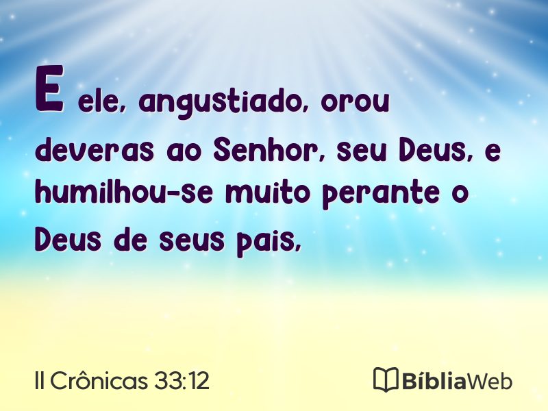 II Crônicas 33:12 em imagem para compartilhar