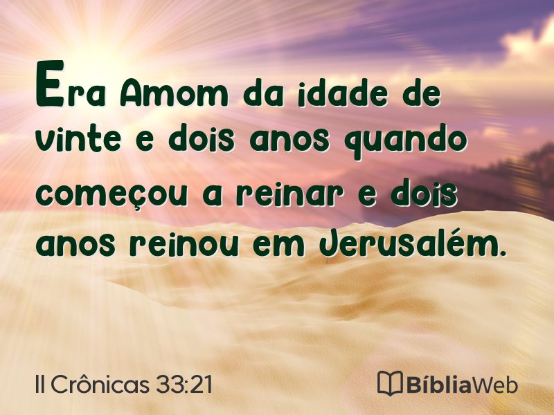 II Crônicas 33:21 em imagem para compartilhar