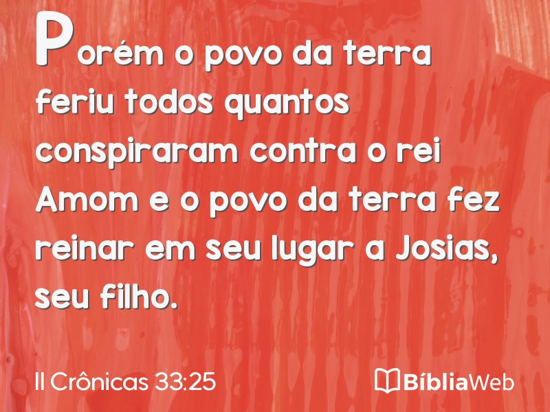 II Crônicas 33:25 em imagem para compartilhar