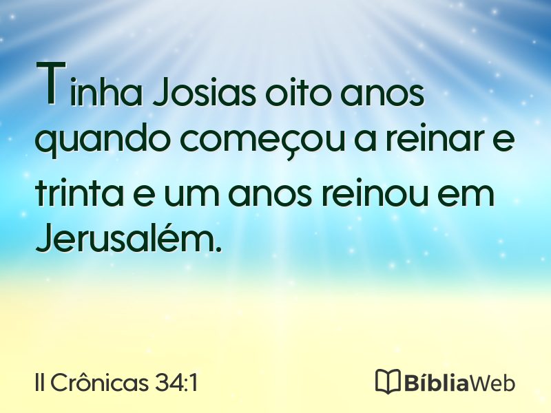 II Crônicas 34:1 em imagem para compartilhar