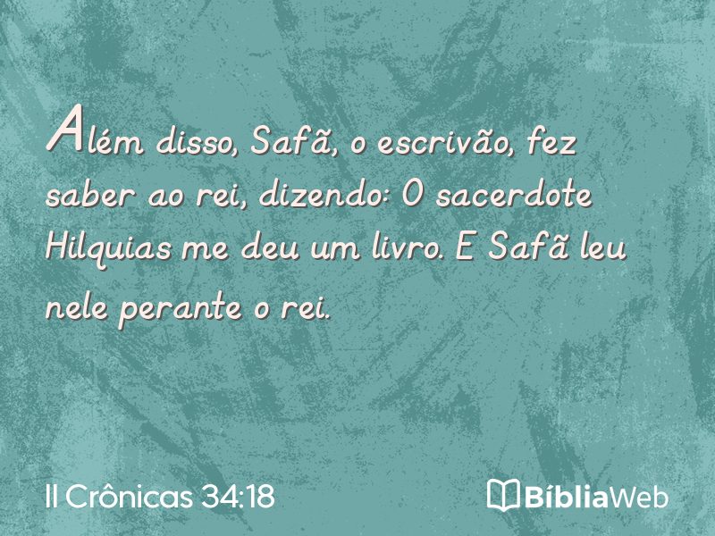 II Crônicas 34:18 em imagem para compartilhar