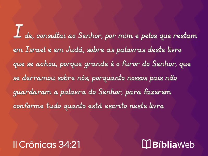 II Crônicas 34:21 em imagem para compartilhar