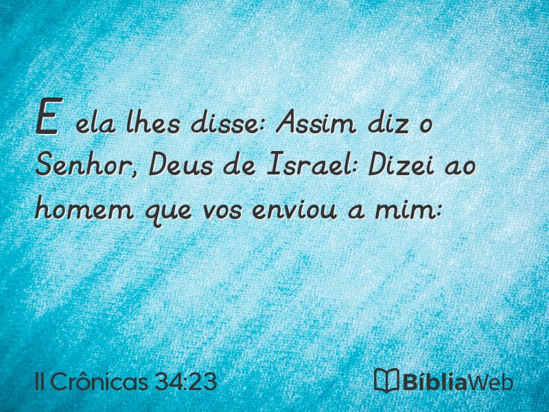 II Crônicas 34:23 em imagem para compartilhar