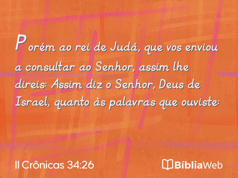 II Crônicas 34:26 em imagem para compartilhar