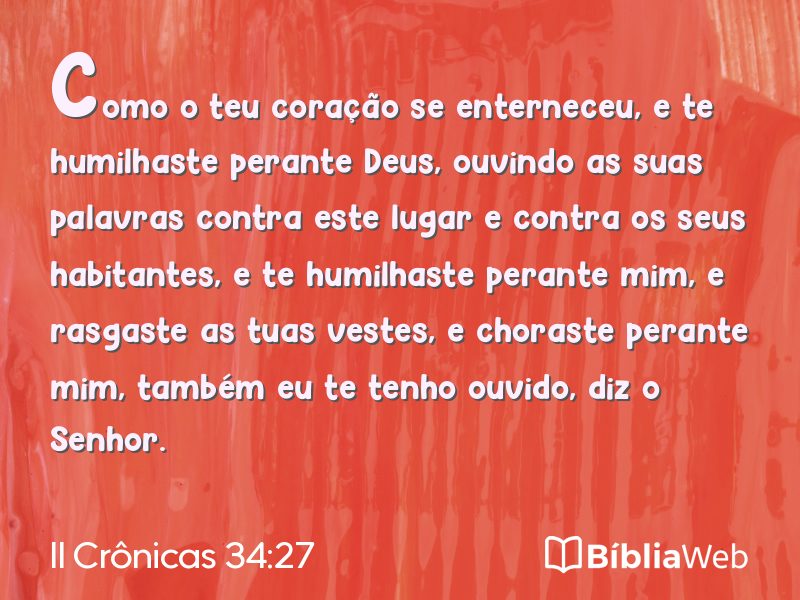II Crônicas 34:27 em imagem para compartilhar