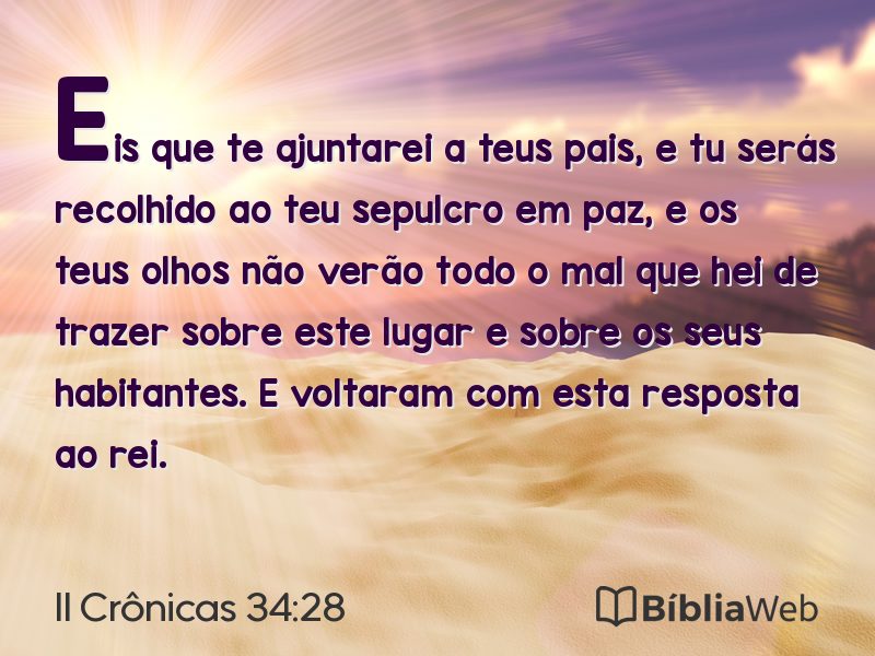 II Crônicas 34:28 em imagem para compartilhar