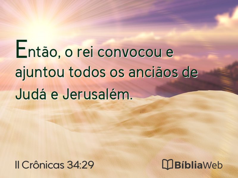 II Crônicas 34:29 em imagem para compartilhar