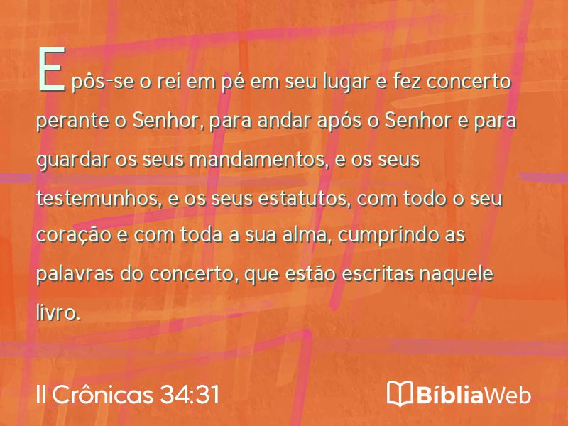 II Crônicas 34:31 em imagem para compartilhar