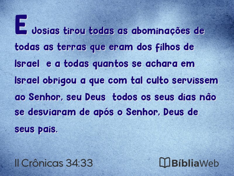 II Crônicas 34:33 em imagem para compartilhar