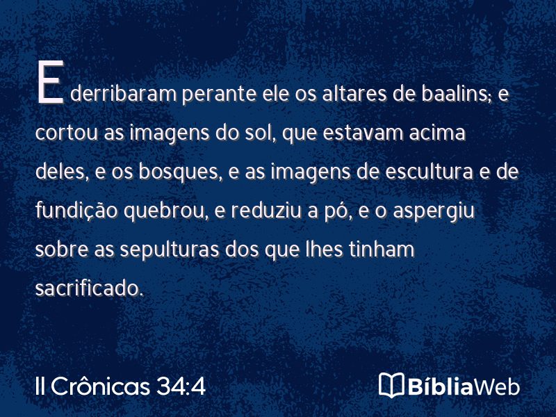 II Crônicas 34:4 em imagem para compartilhar