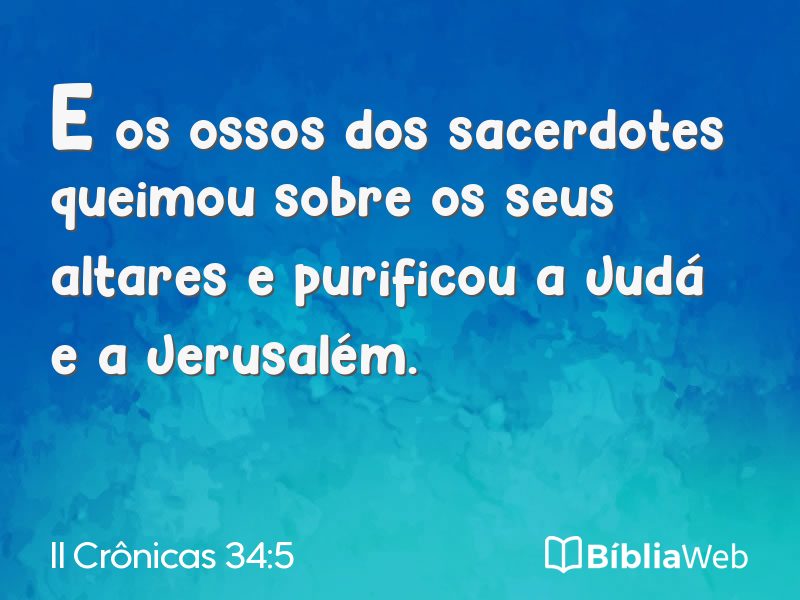 II Crônicas 34:5 em imagem para compartilhar