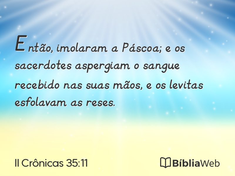 II Crônicas 35:11 em imagem para compartilhar