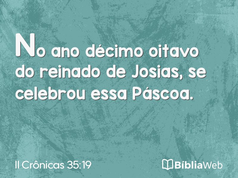 II Crônicas 35:19 em imagem para compartilhar