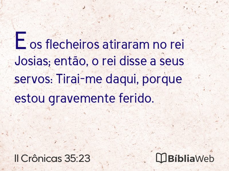 II Crônicas 35:23 em imagem para compartilhar