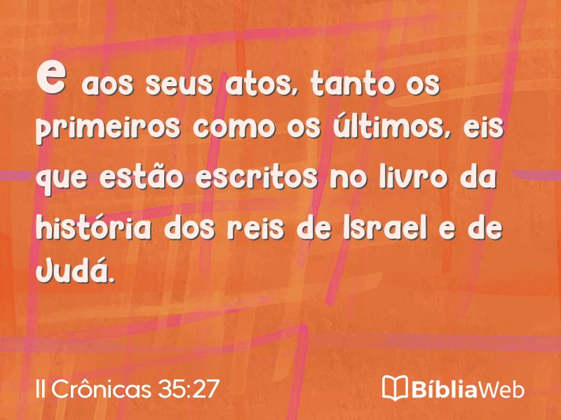 II Crônicas 35:27 em imagem para compartilhar