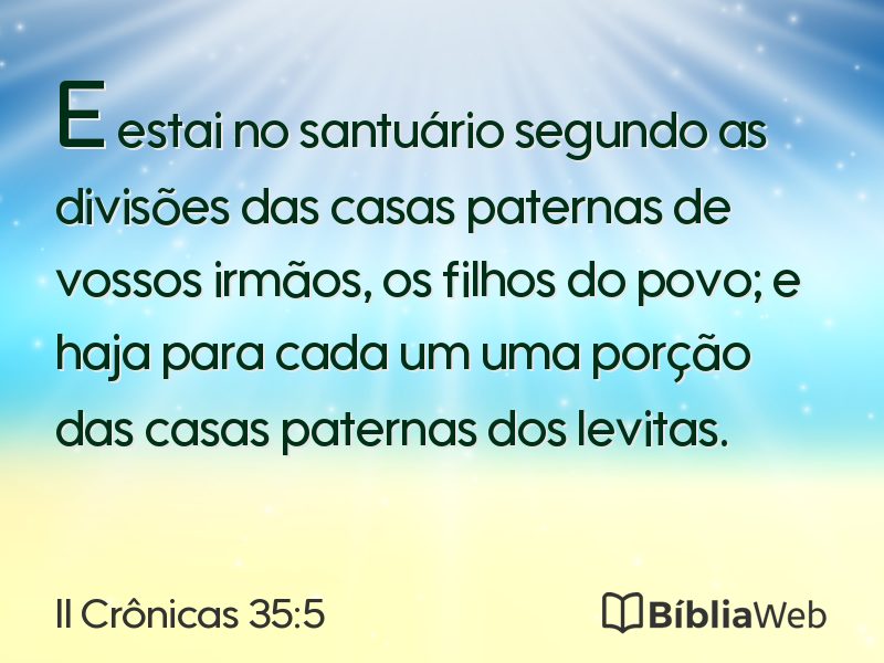 II Crônicas 35:5 em imagem para compartilhar