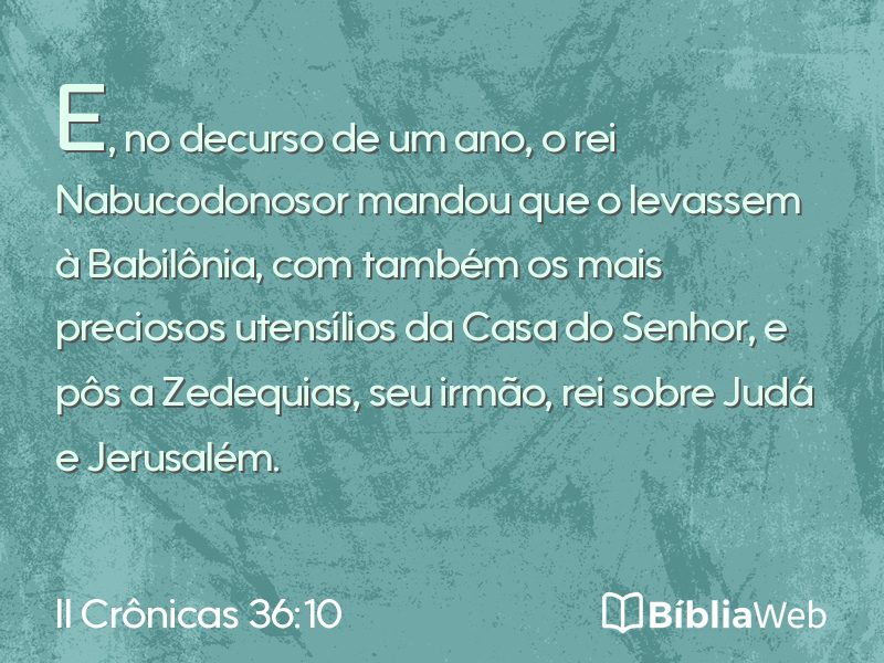 II Crônicas 36:10 em imagem para compartilhar