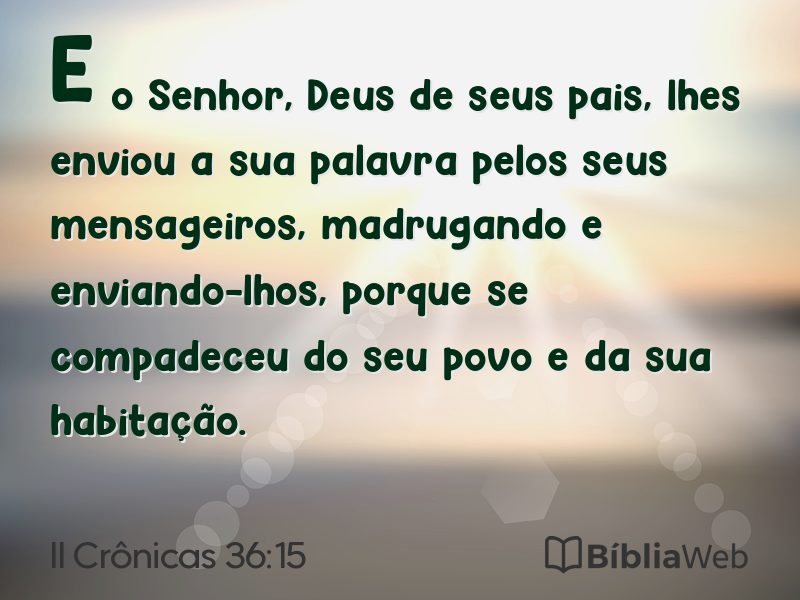 II Crônicas 36:15 em imagem para compartilhar