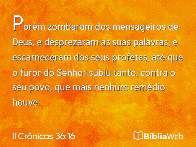 II Crônicas 36:16 em imagem para compartilhar