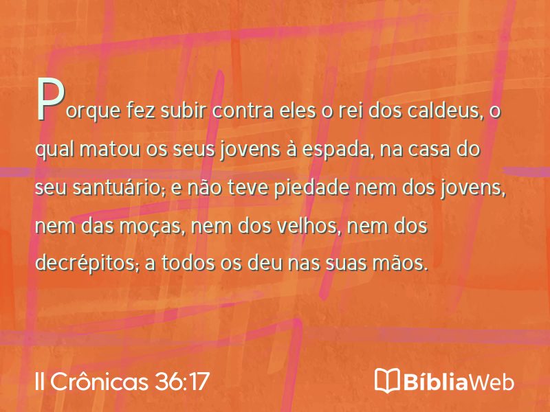 II Crônicas 36:17 em imagem para compartilhar