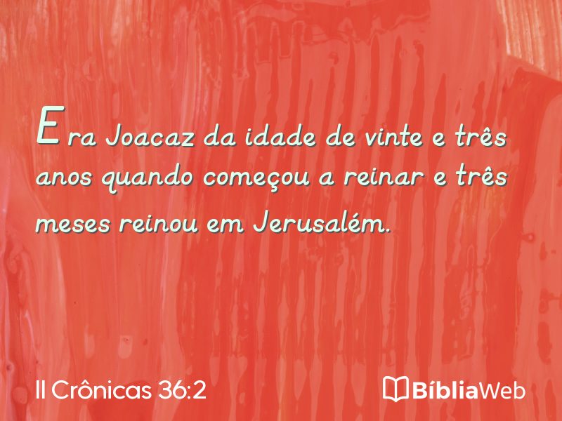 II Crônicas 36:2 em imagem para compartilhar