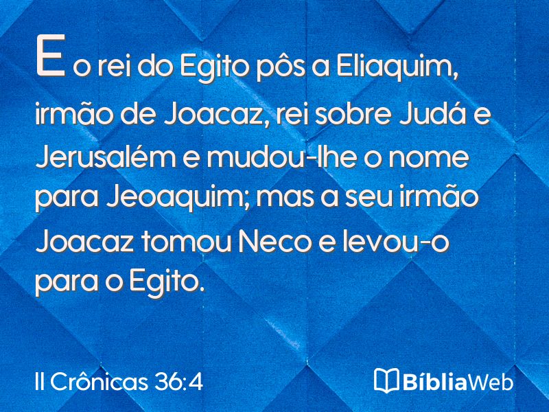 II Crônicas 36:4 em imagem para compartilhar