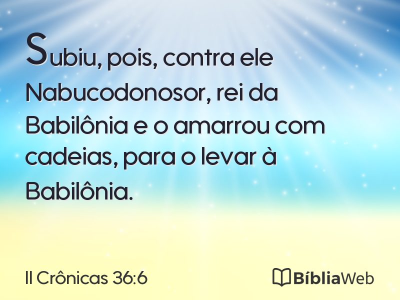 II Crônicas 36:6 em imagem para compartilhar