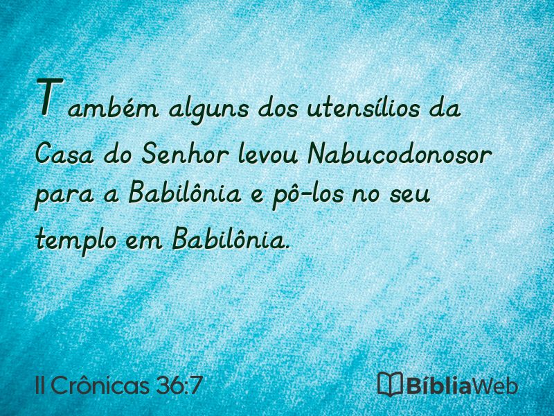 II Crônicas 36:7 em imagem para compartilhar