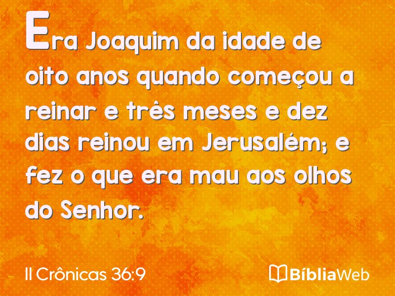 II Crônicas 36:9 em imagem para compartilhar