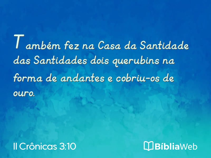 II Crônicas 3:10 em imagem para compartilhar